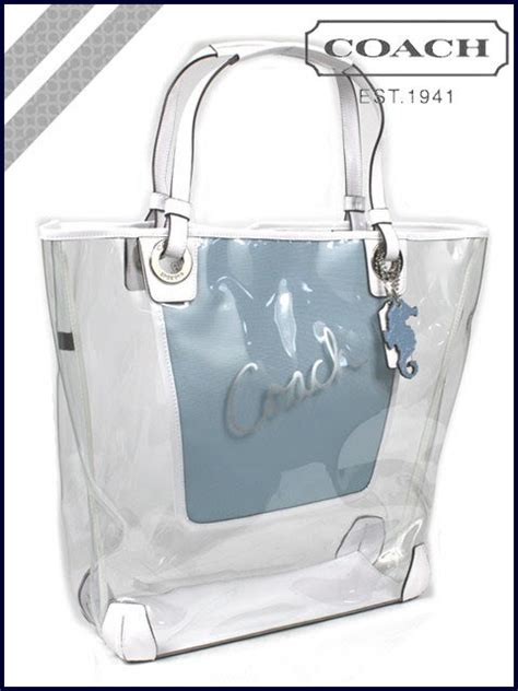 coach transparent bag|genuine coach tote handbags.